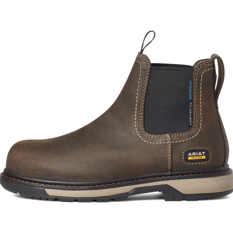 Ariat Riveter Women's CSA Composite Toe Electrical Hazard Puncture-Resisting Waterproof Chelsea Work Boot - profile