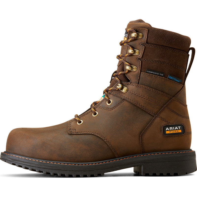 Ariat RigTEK CSA Men's 8-inch Composite Toe Electrical Hazard Puncture-Resisting Waterproof Work Boot - profile