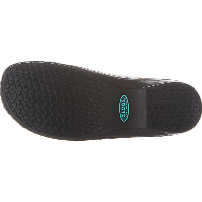 Klogs Moxy Women's Black Leather Slip-On Work Clogs - outsole