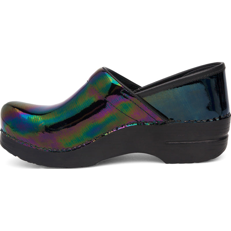 Dansko Professional Women's Petrol Patent Leather Clog - profile