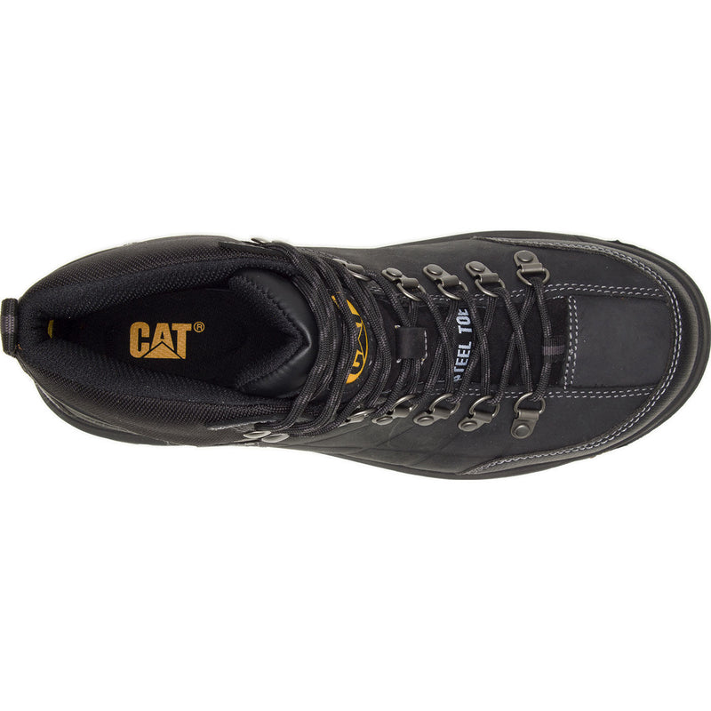 Cat Threshold Men's 6-inch Steel Toe Electrical Hazard Waterproof Work Boot - birdseye