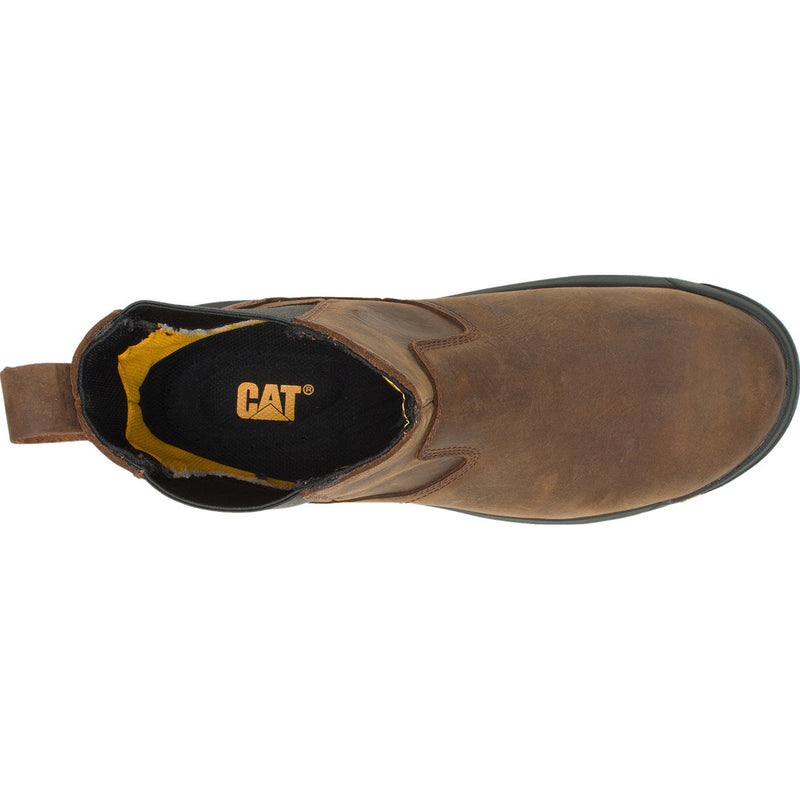 Cat Wheelbase Men's 6-inch Steel Toe Electrical Hazard Chelsea Pull-on Work Boot - birdseye