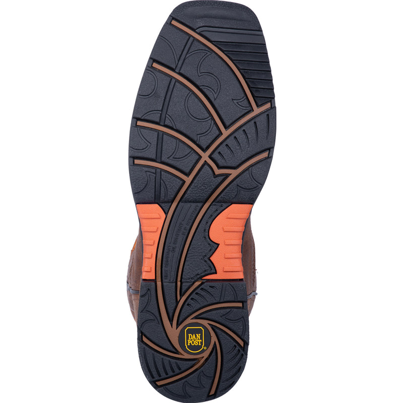 Dan Post Storms Eye Men's 11-inch Composite Toe Electrical Hazard Waterproof Western Work Pull-On Boot - outsole