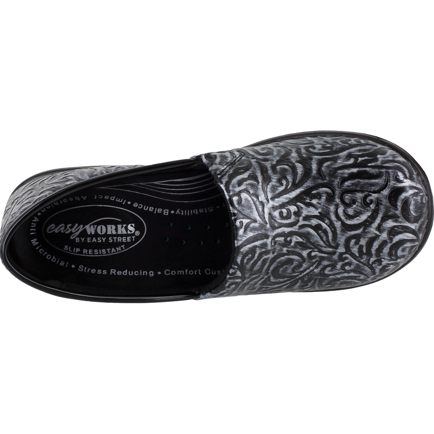 Easy WORKS by Easy Street Laurie Women's Slip-Resistant Slip-on Work Shoe - birdseye