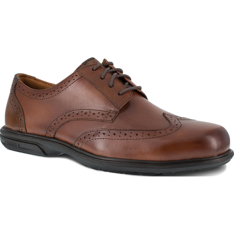 Florsheim Work Loedin Men's Steel Toe Static-Dissipative Brown Leather Dress Oxford - main