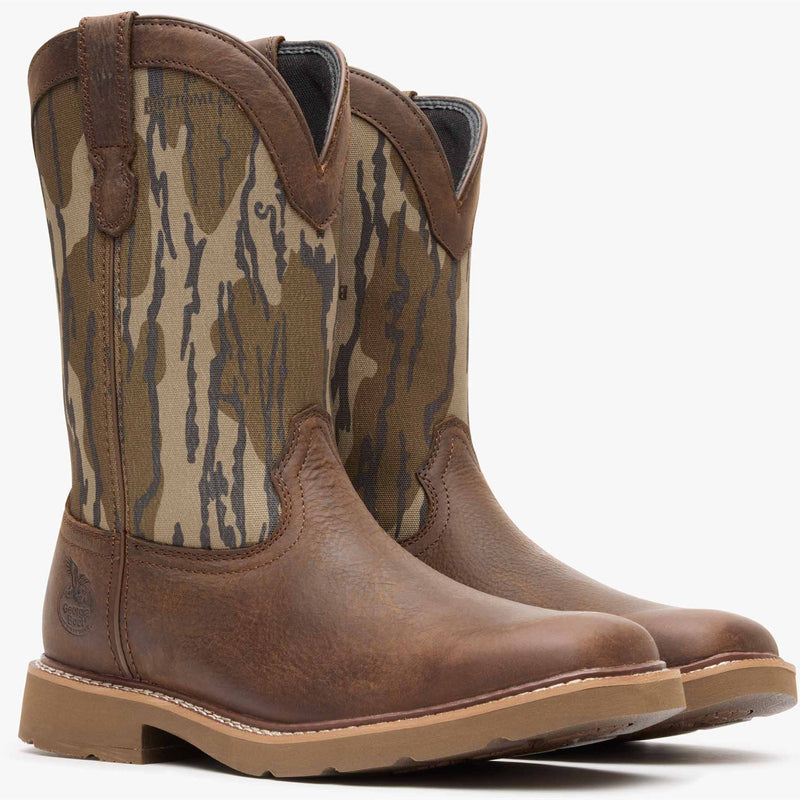 ""Georgia Boot Core 37 Western 11"" Mossy Oak Pull On" - 11"