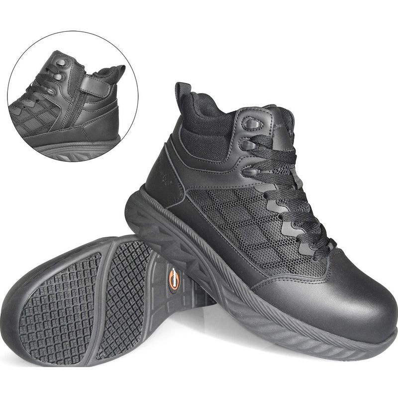Genuine Grip Shielder Women's 6-inch Slip-Resisting Zipper Work Boot - front