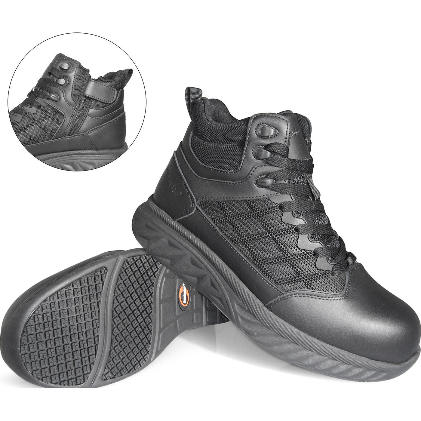 Genuine Grip Shielder Women's 6-inch Carbon Nano Toe Slip-Resisting Zipper Work Boot - front