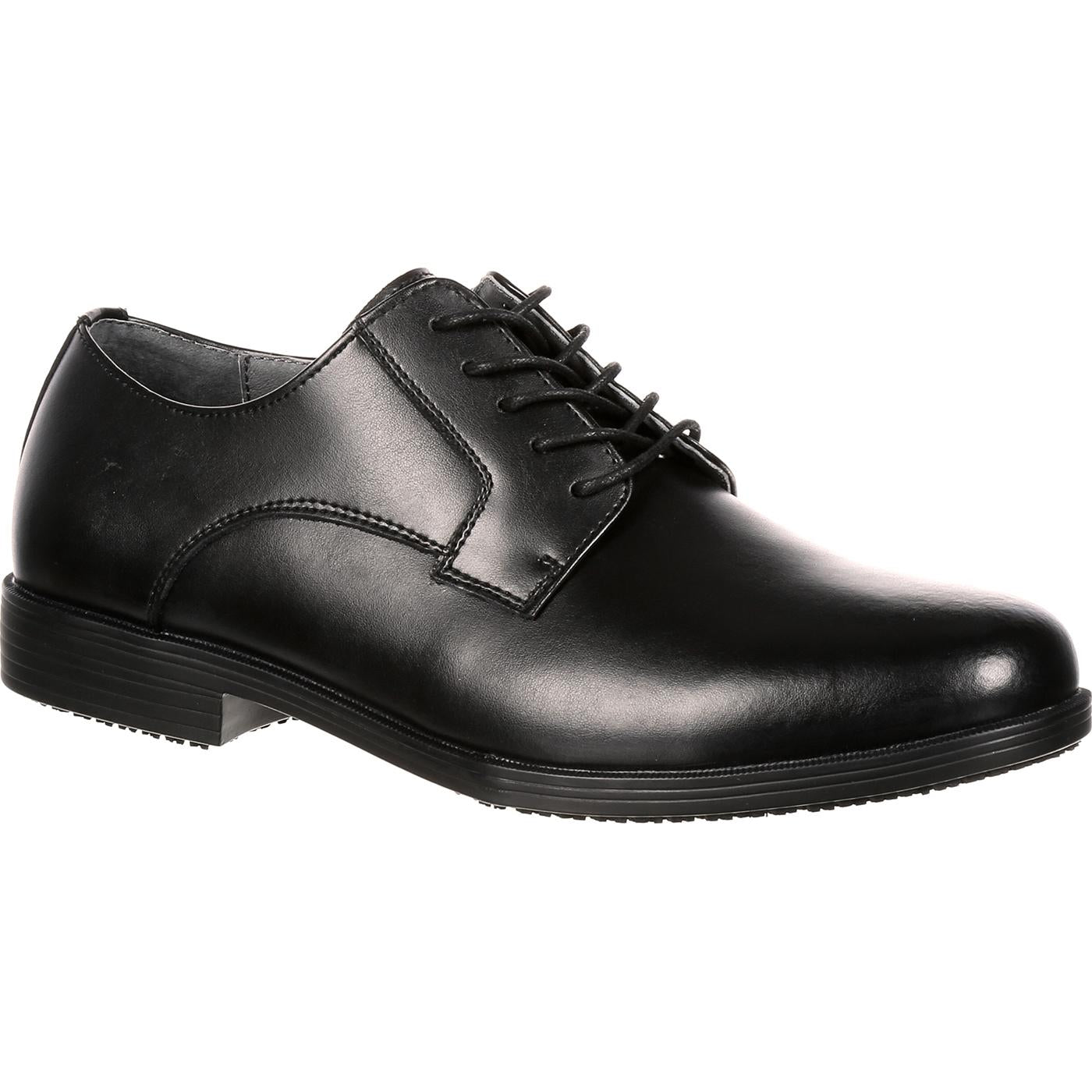slip resistant dress shoes Genuine Grip Men's Dress Oxford Shoes, Size 9W, Black