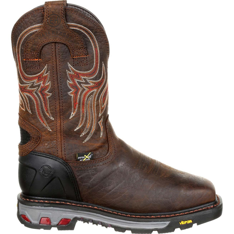 Justin Original Workboots Commander-X5 Driscoll Steel Toe Internal Met Guard Waterproof Western Work Boot - profile
