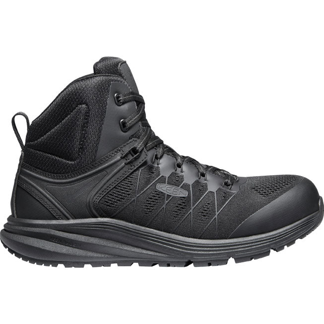 KEEN Utility® Vista Energy Mid Men's Carbon Fiber Toe Electrical Hazard Hi-Top Athletic Work Shoe - profile