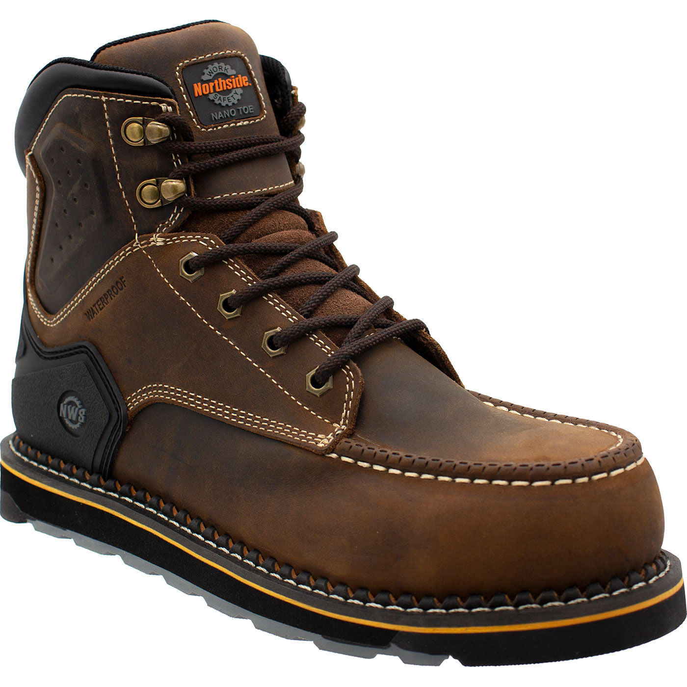 Northside Work Roanoke Men's 6-inch Nano Toe Electrical Hazard Waterproof Work Boot - main