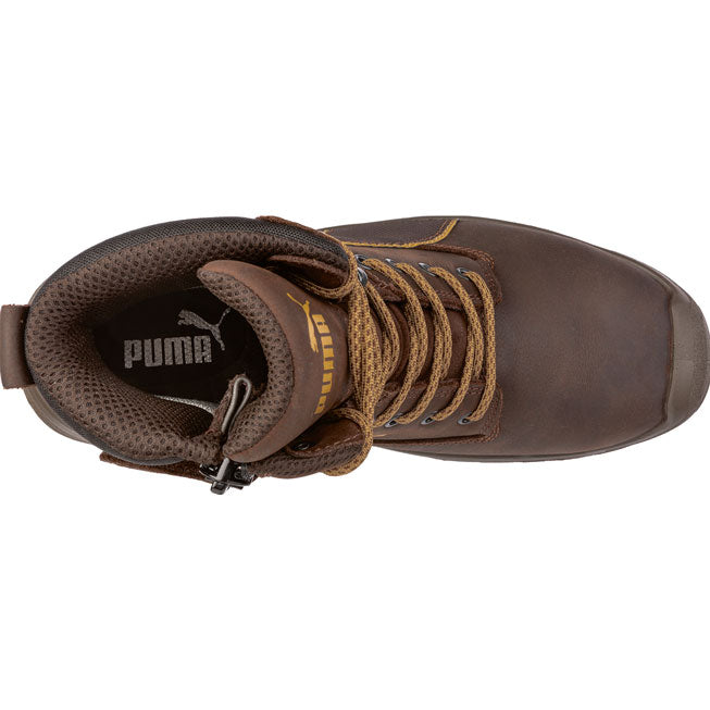 Puma Safety Conquest CTX Men's 7 inch Composite Toe Electrical Hazard Waterproof Side Zip Work Boot - birdseye