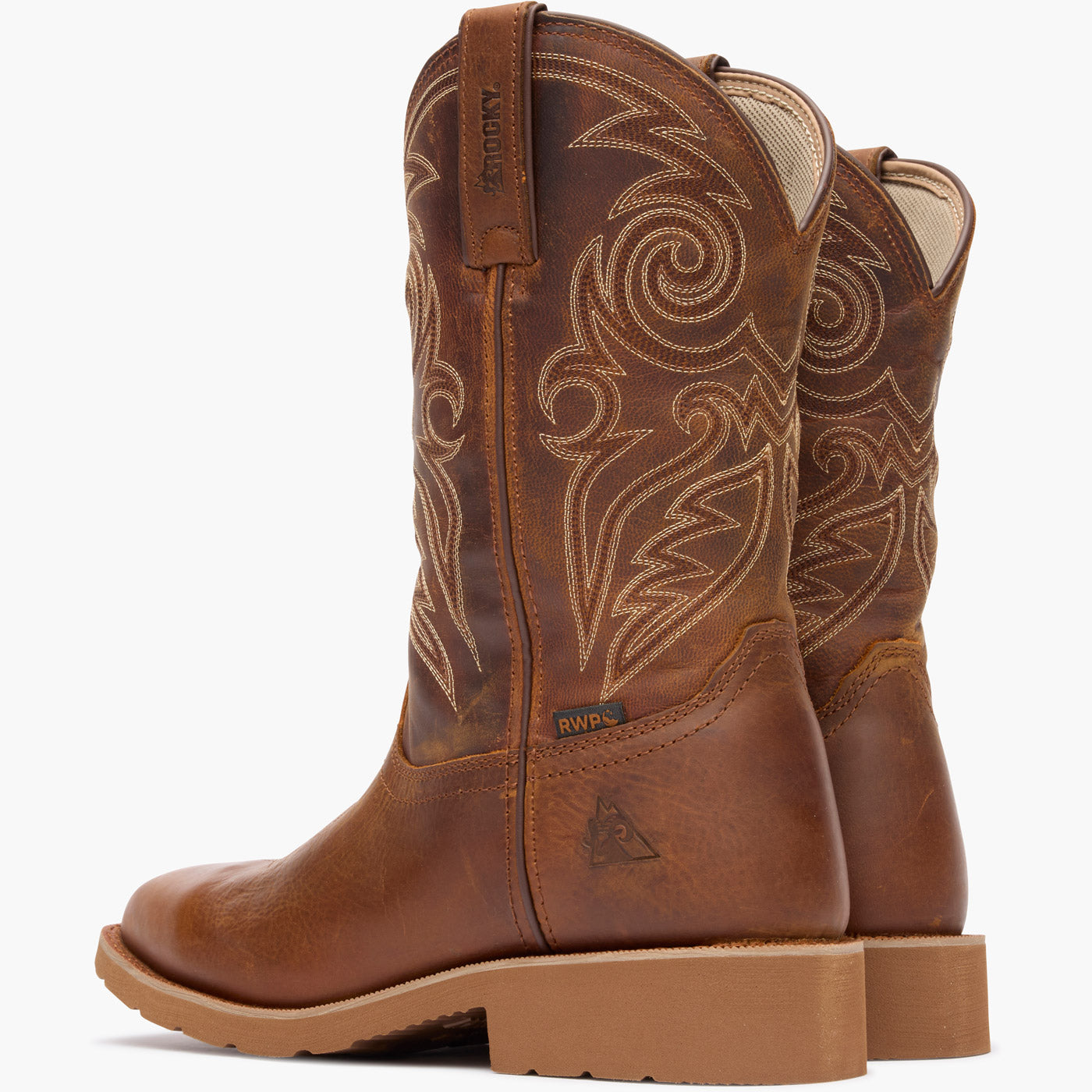 "Rocky MonoCrepe 12" Waterproof Western Boot - doubleheel"