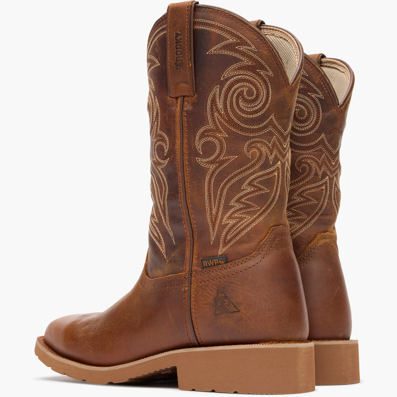 "Rocky MonoCrepe 12" Waterproof Western Boot - doubleheel"