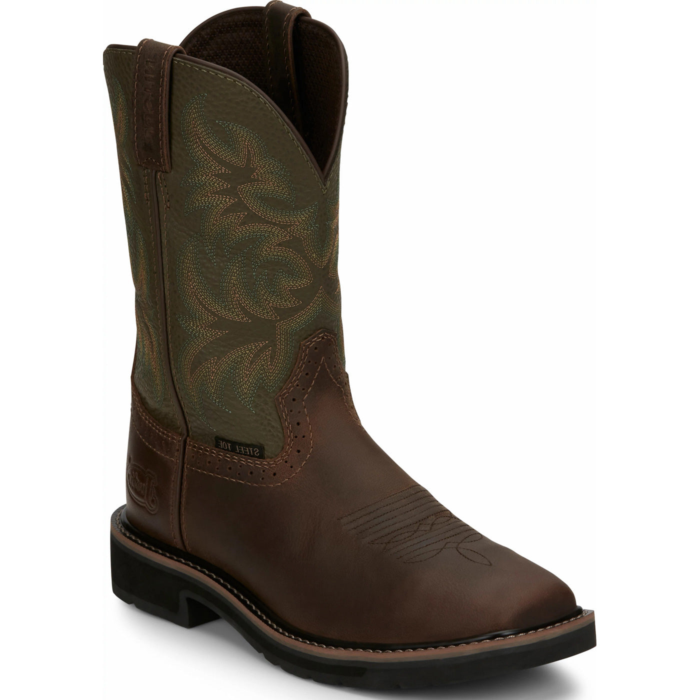 Justin Work Men's Steel Toe Electrical Hazard Pull-On Western Work