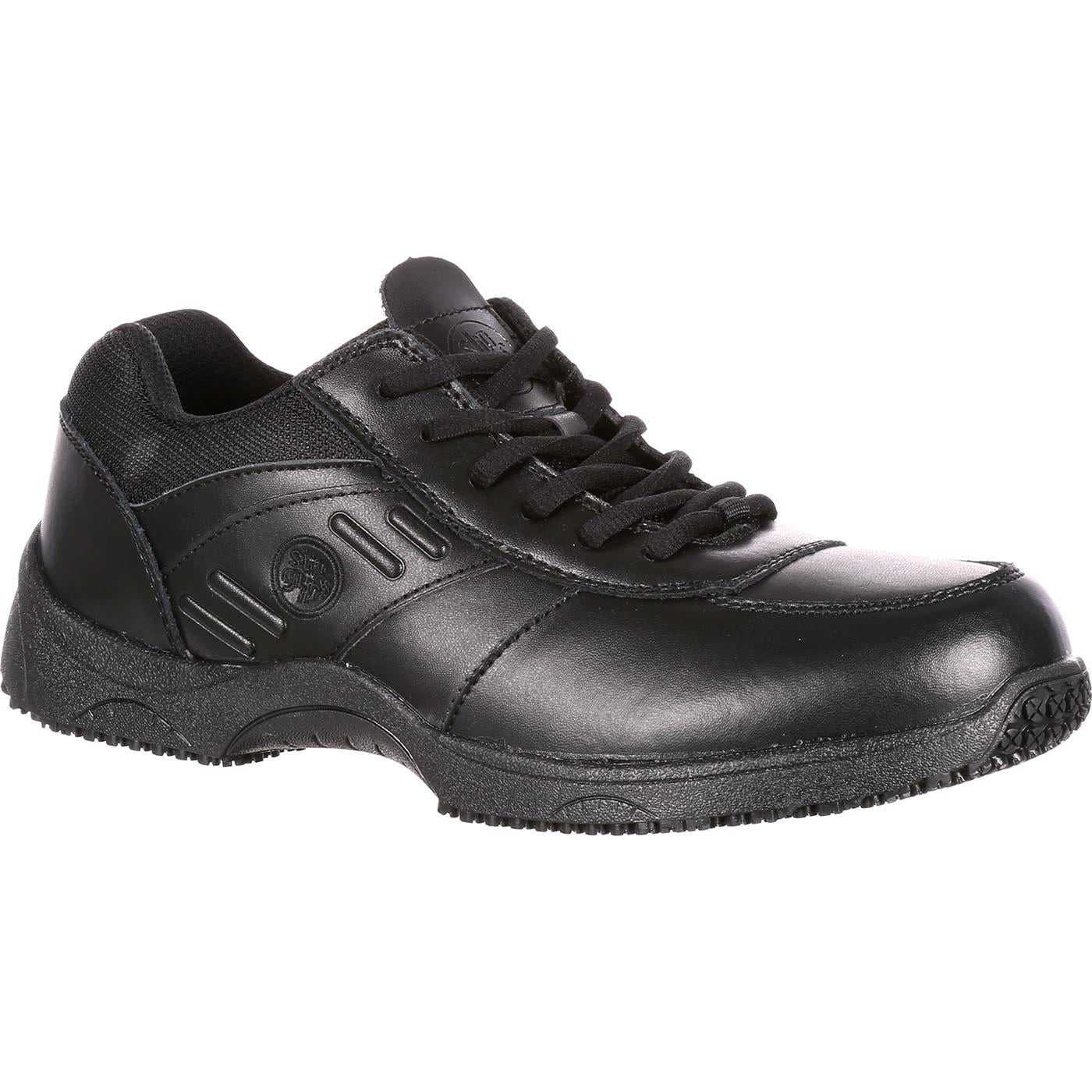 SlipGrips Stride Slip-Resistant Work Athletic Shoe, Men's, Size: 7.5, Black