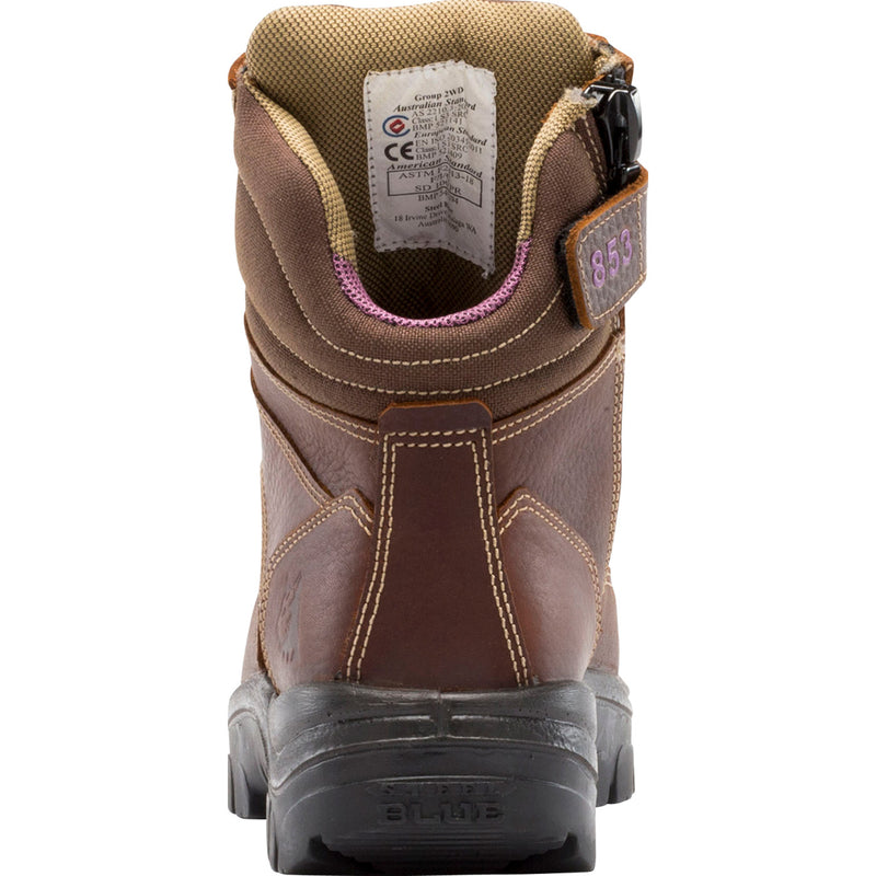 Steel Blue Southern Cross Zip Women's Steel Toe Internal Metatarsal Puncture-Resisting Work Boot - back