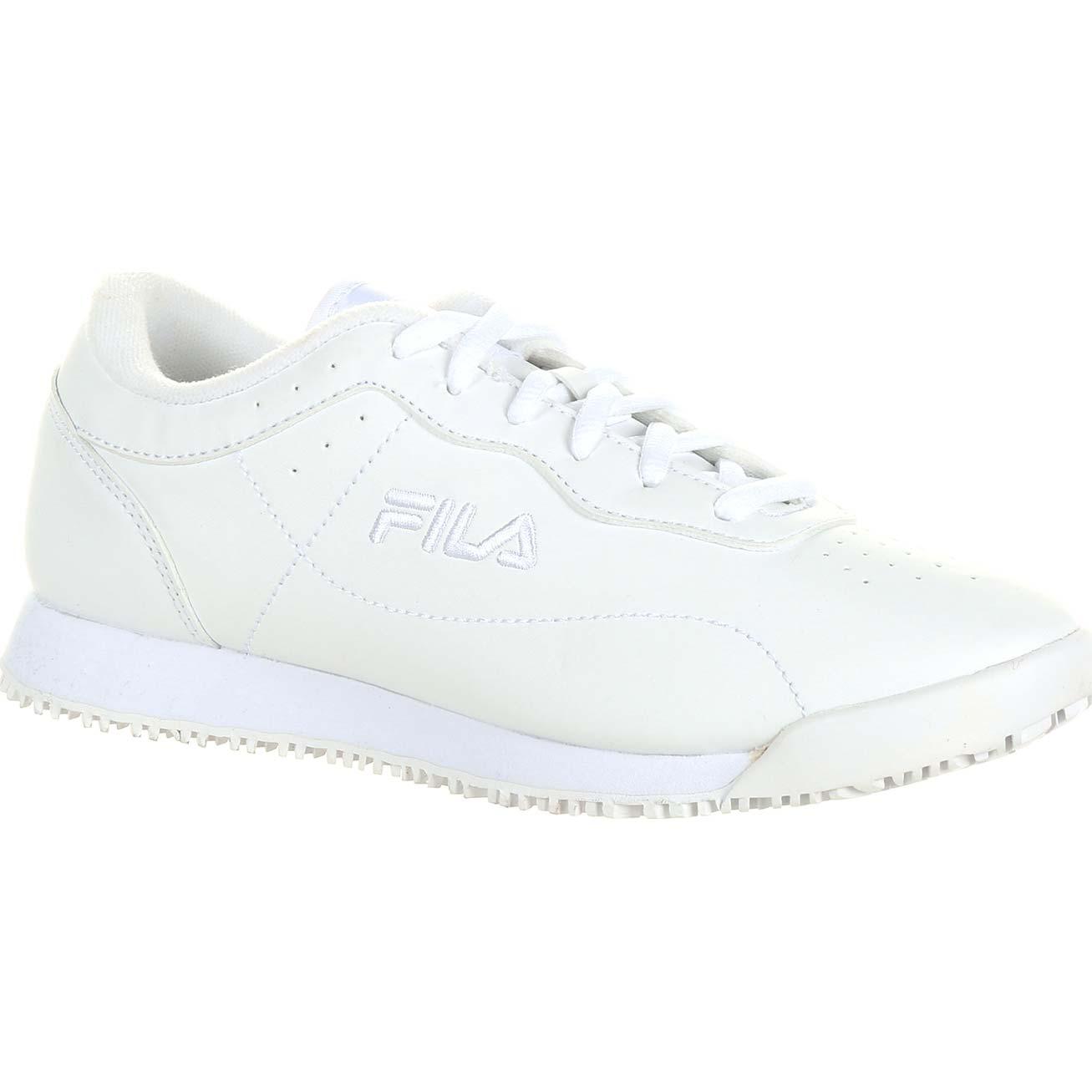 fila slip resistant shoes white