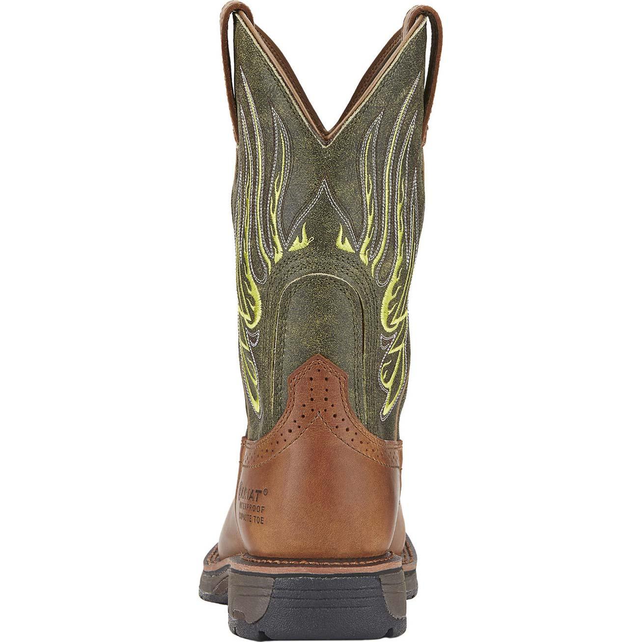 Ariat Workhog Mesteno H2O Composite Toe Waterproof Western Work Wellington - back