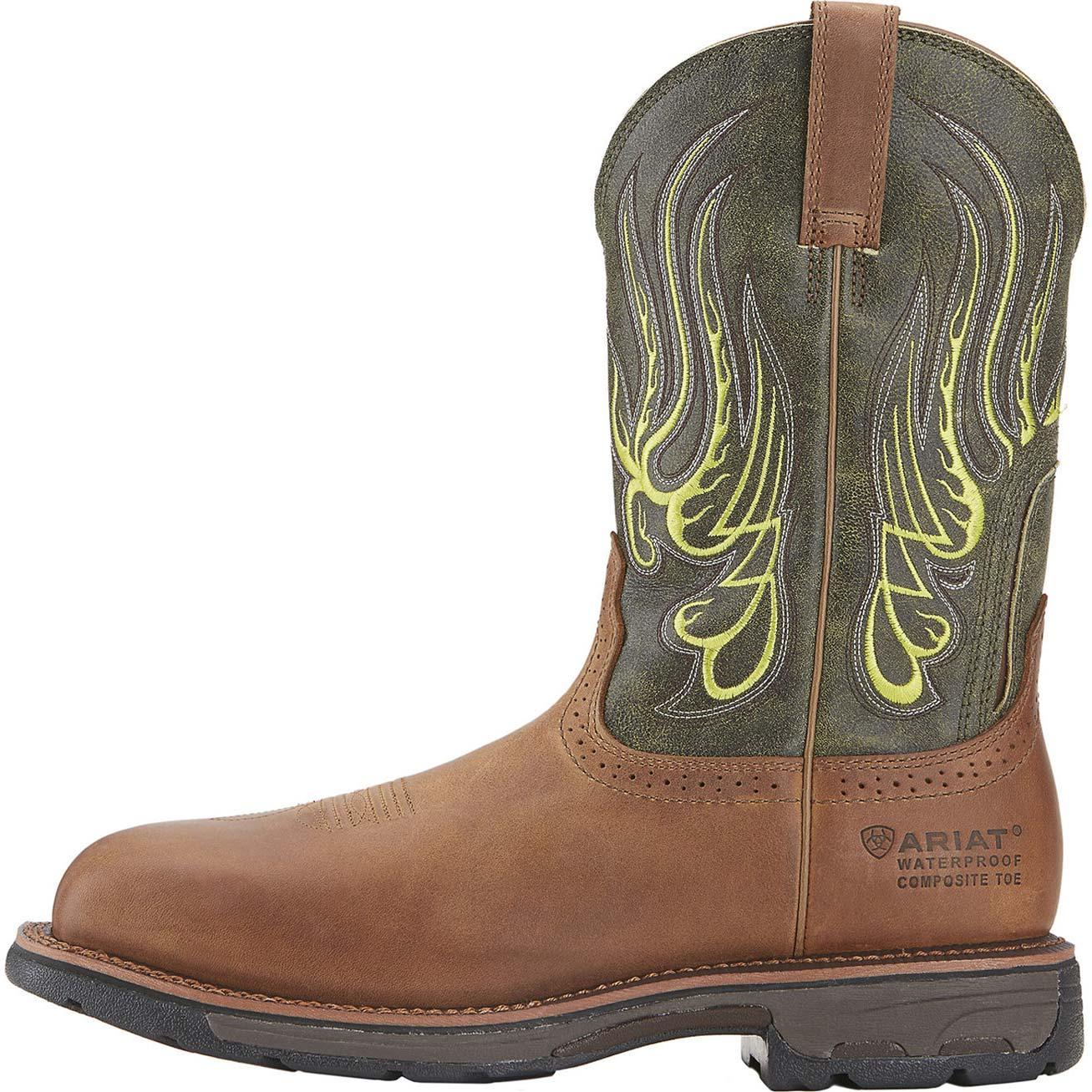 Ariat Workhog Mesteno H2O Composite Toe Waterproof Western Work Wellington - profile