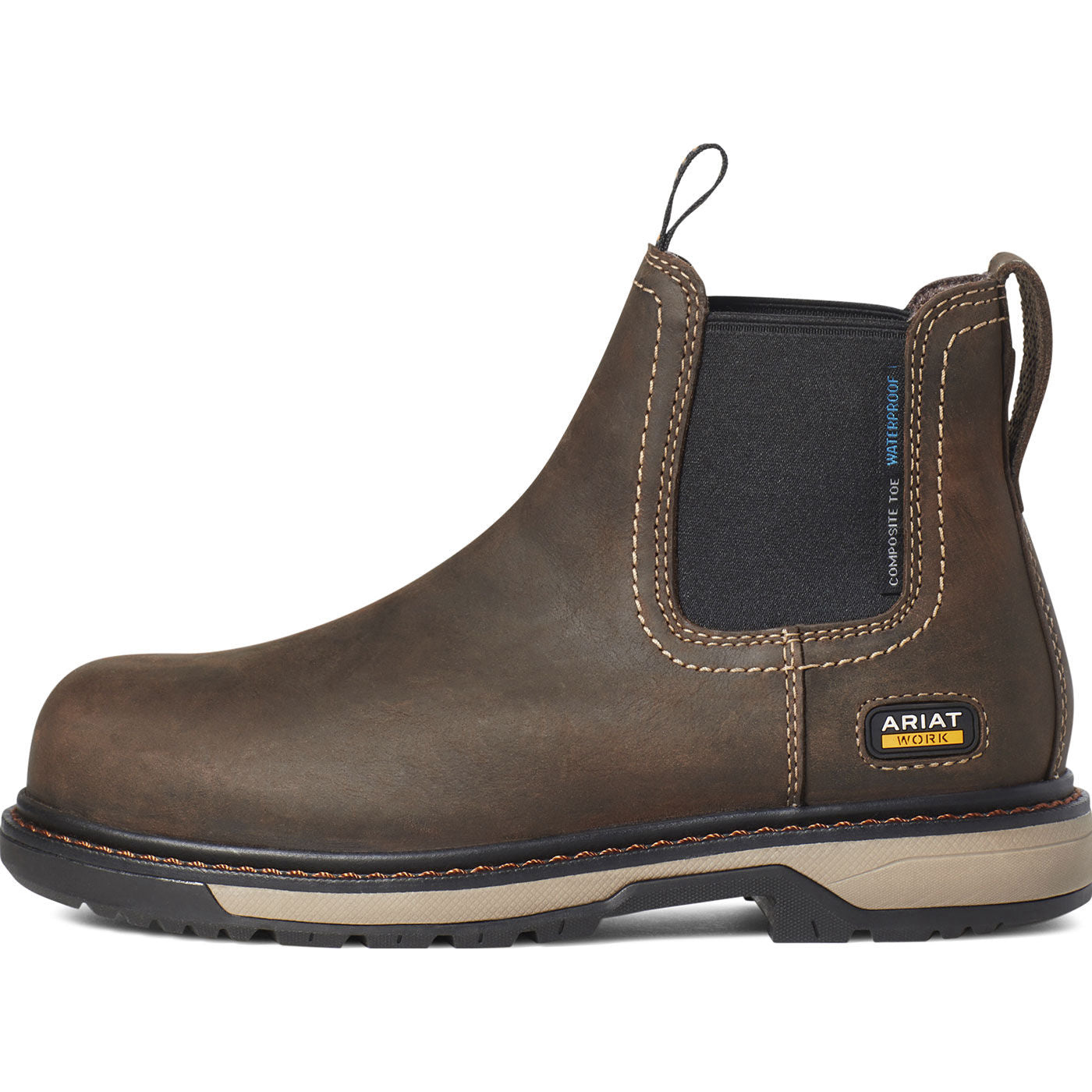 Ariat Riveter Women's CSA Composite Toe Electrical Hazard Puncture-Resisting Waterproof Chelsea Work Boot - profile