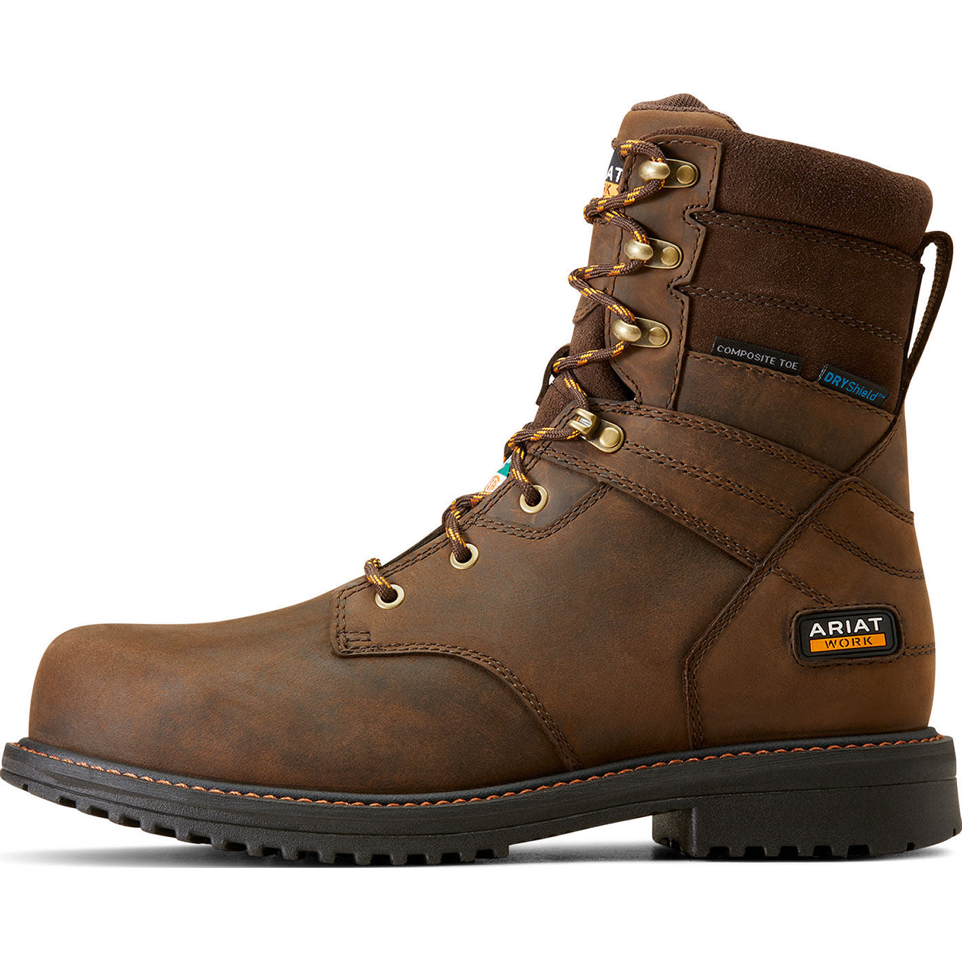 Ariat RigTEK CSA Men's 8-inch Composite Toe Electrical Hazard Puncture-Resisting Waterproof Work Boot - profile