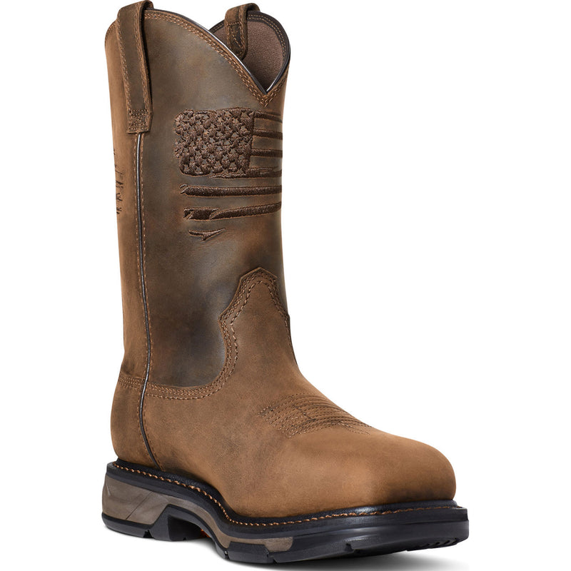 Ariat WorkHog XT Patriot Men's 11 inch Carbon Toe Electrical Hazard Waterproof Western Work Boot - main