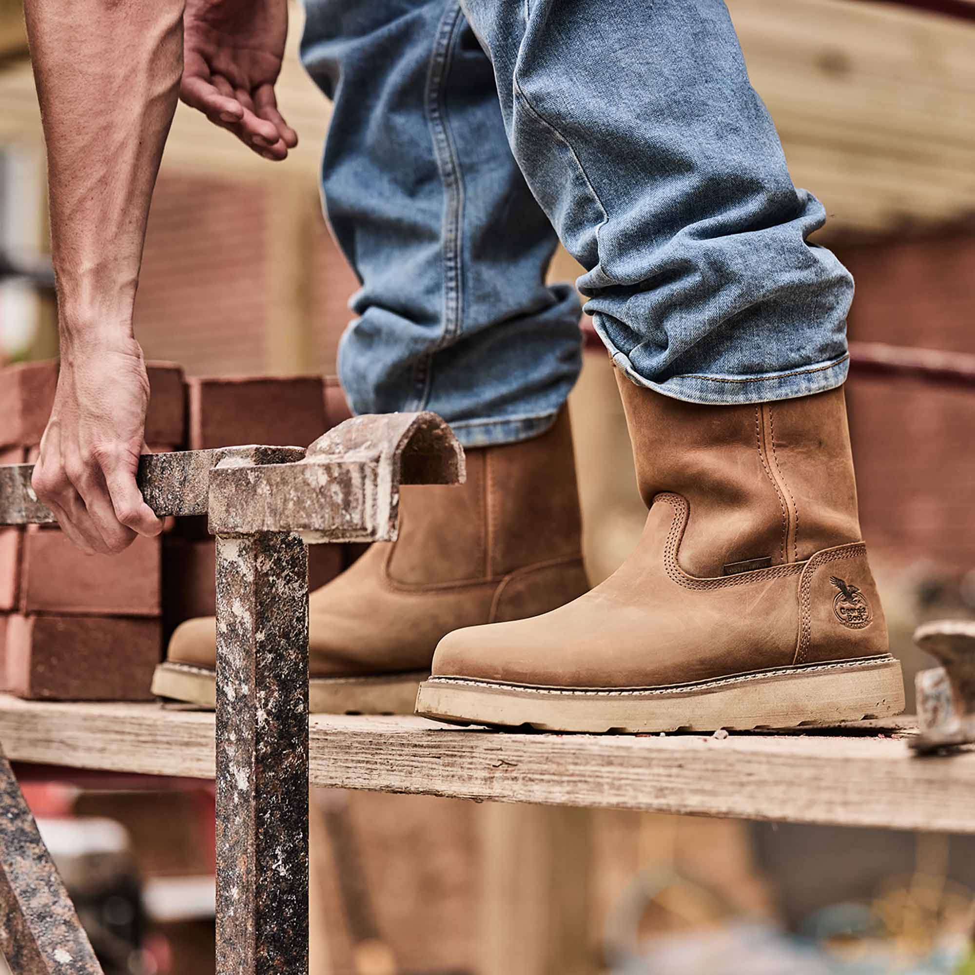 Georgia Boot Core 37 Wedge 10" Steel Toe Waterproof Pull-On Work Boot