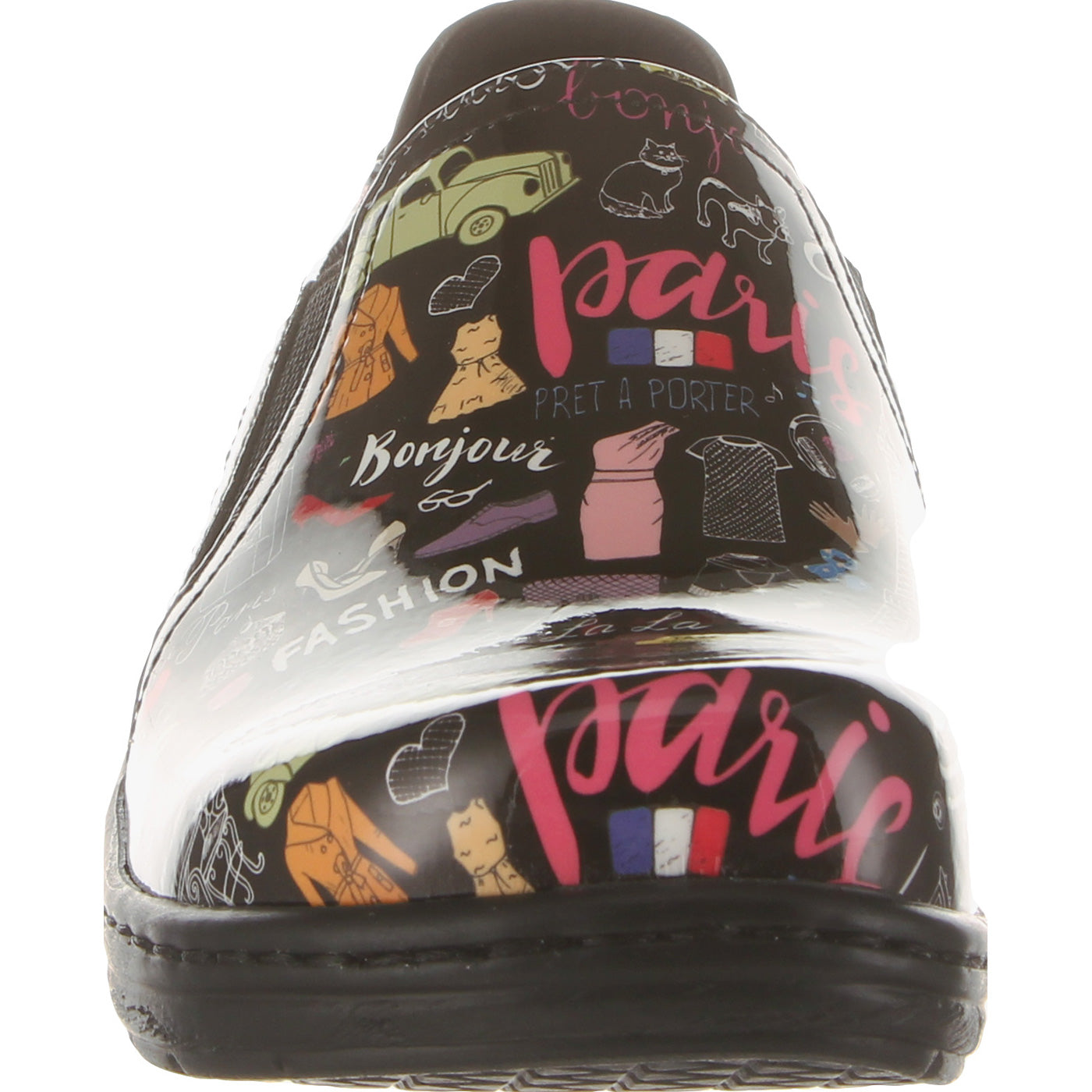 Klogs Moxy Paris Patent Women's Slip-On Work Clogs - front