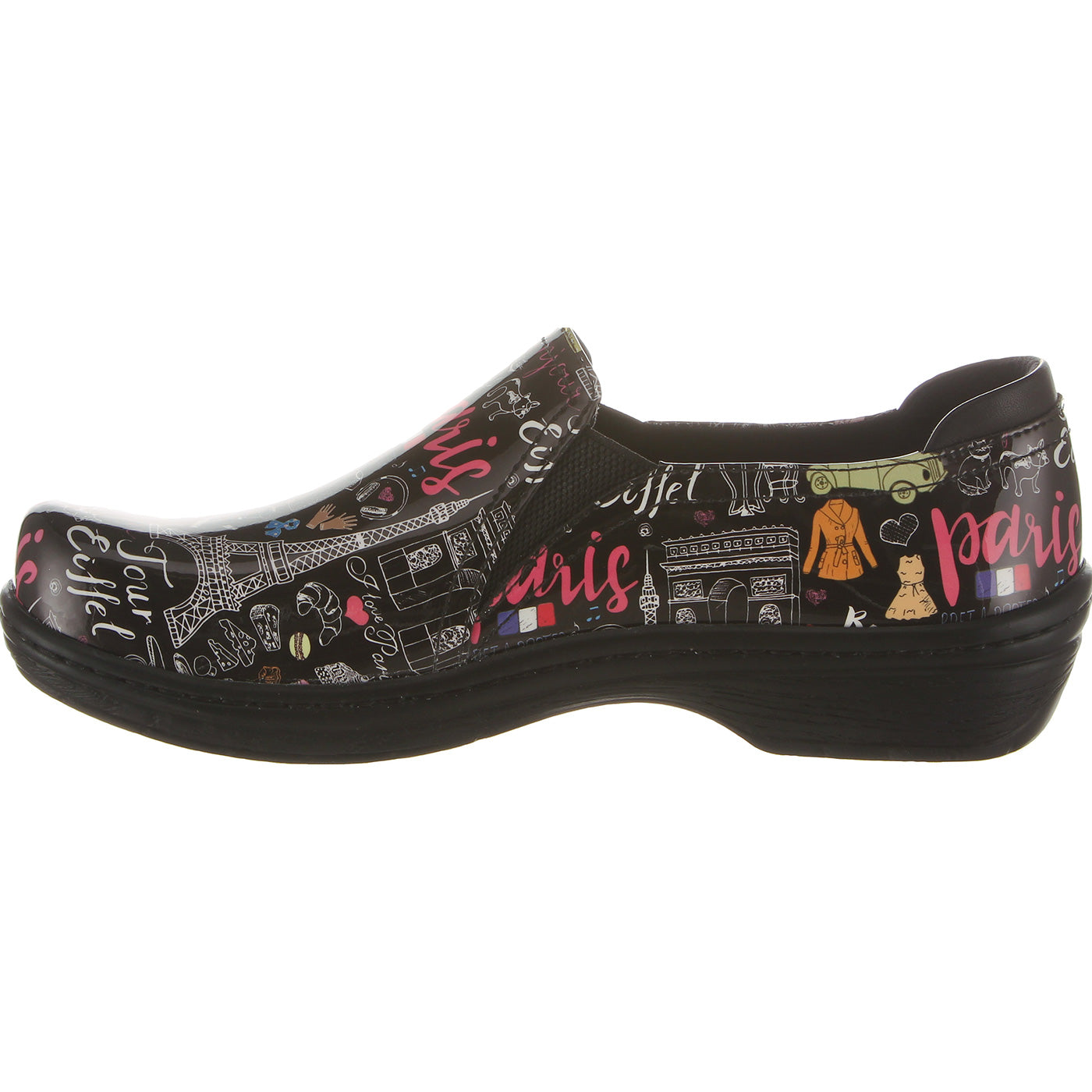 Klogs Moxy Paris Patent Women's Slip-On Work Clogs - profile