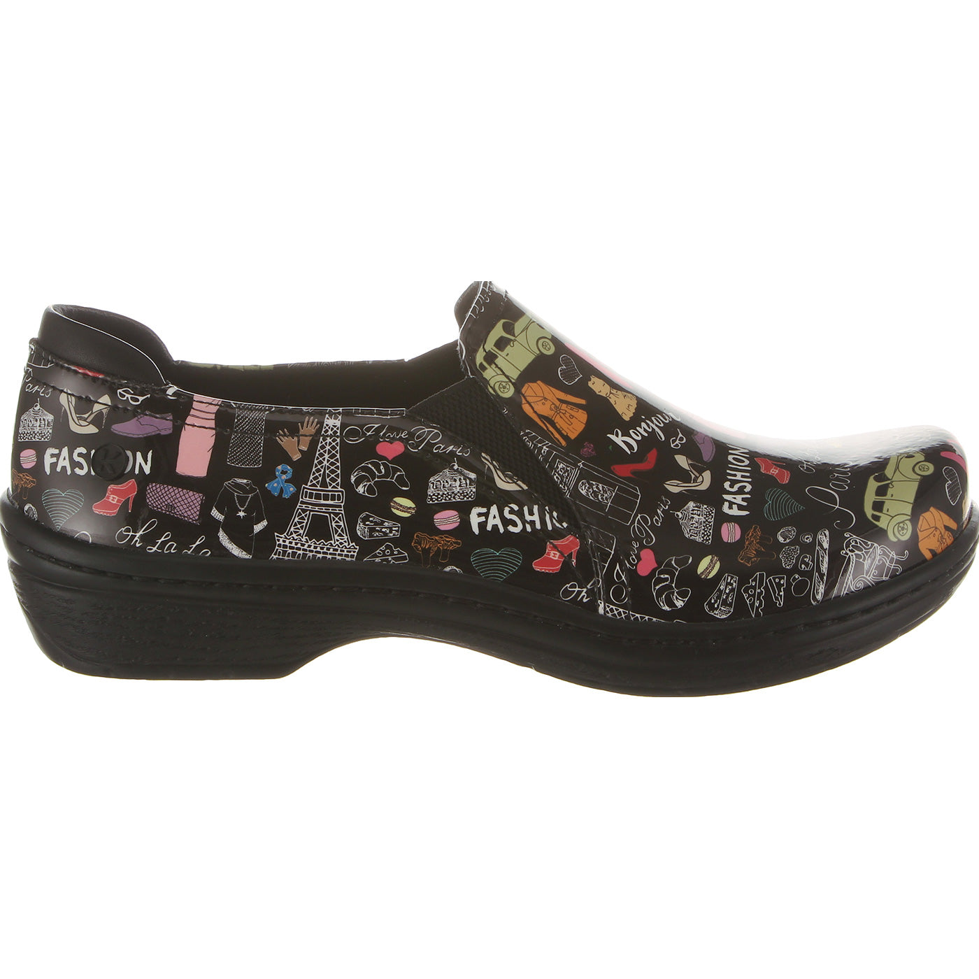 Klogs Moxy Paris Patent Women's Slip-On Work Clogs - profile