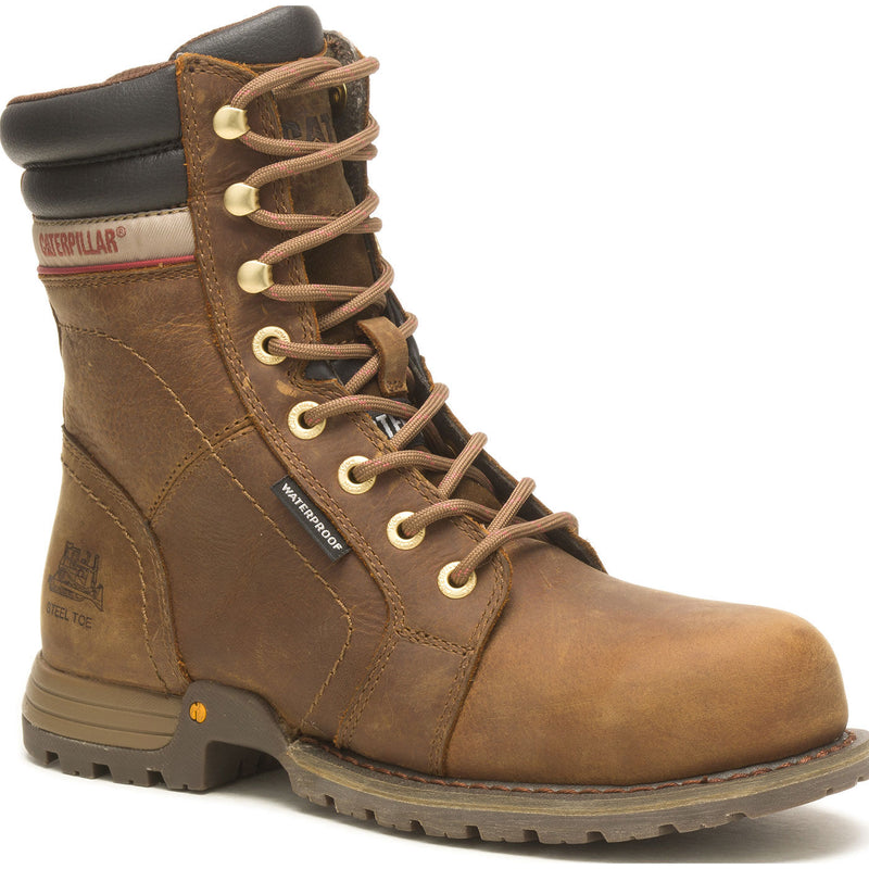 Cat Echo Women's 8-inch Steel Toe Electrical Hazard Waterproof Leather Work Boot - main