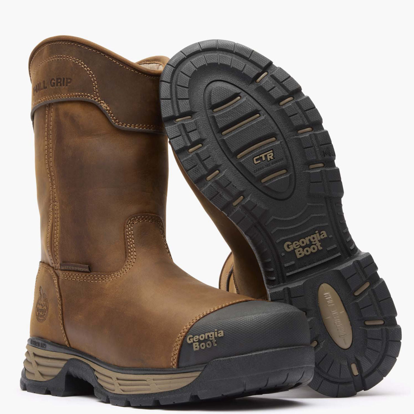 Georgia Boot Durablend Edge 10" Waterproof Alloy Toe Pull On Work Boot