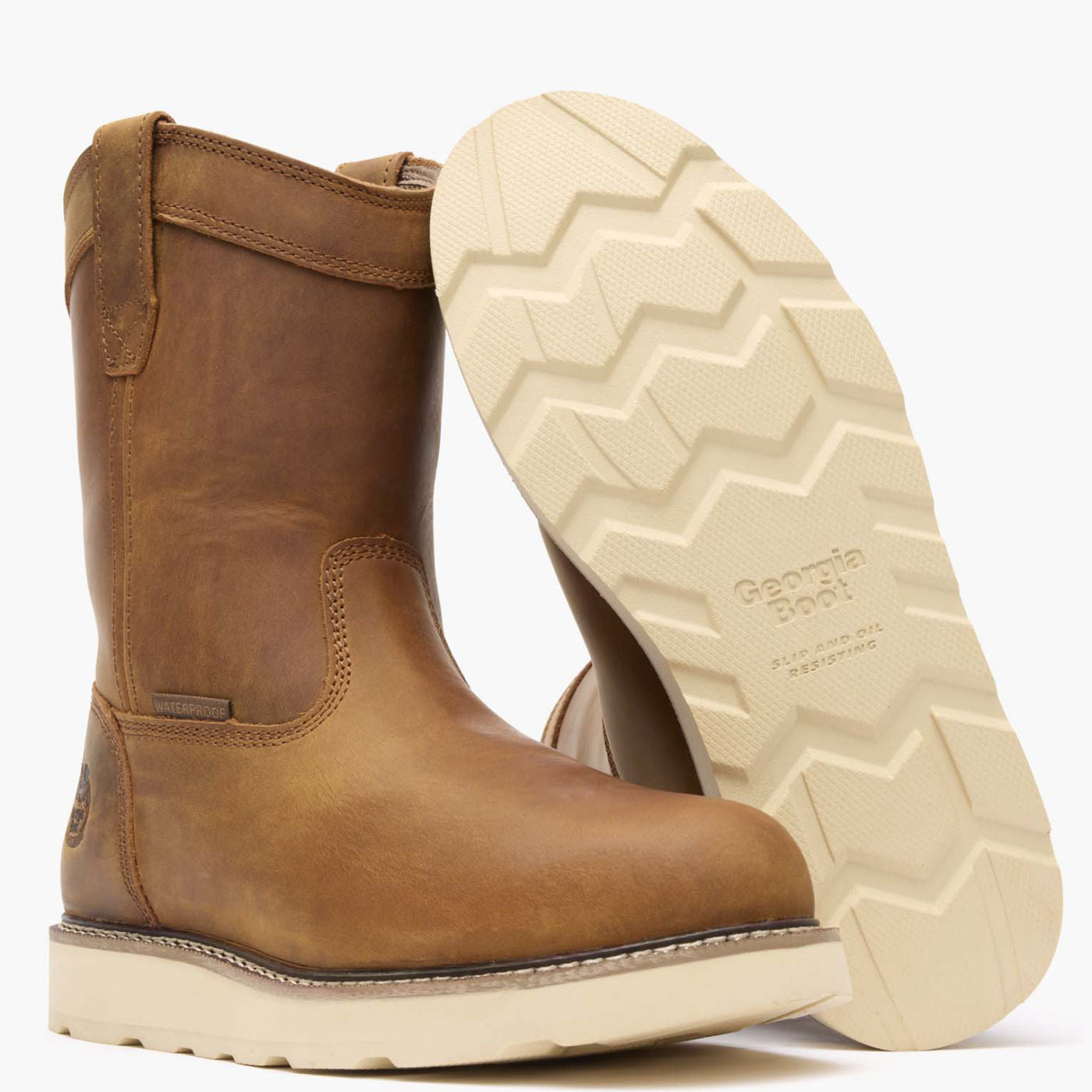 Georgia Boot Core 37 10" Waterproof Pull On Wedge Boot