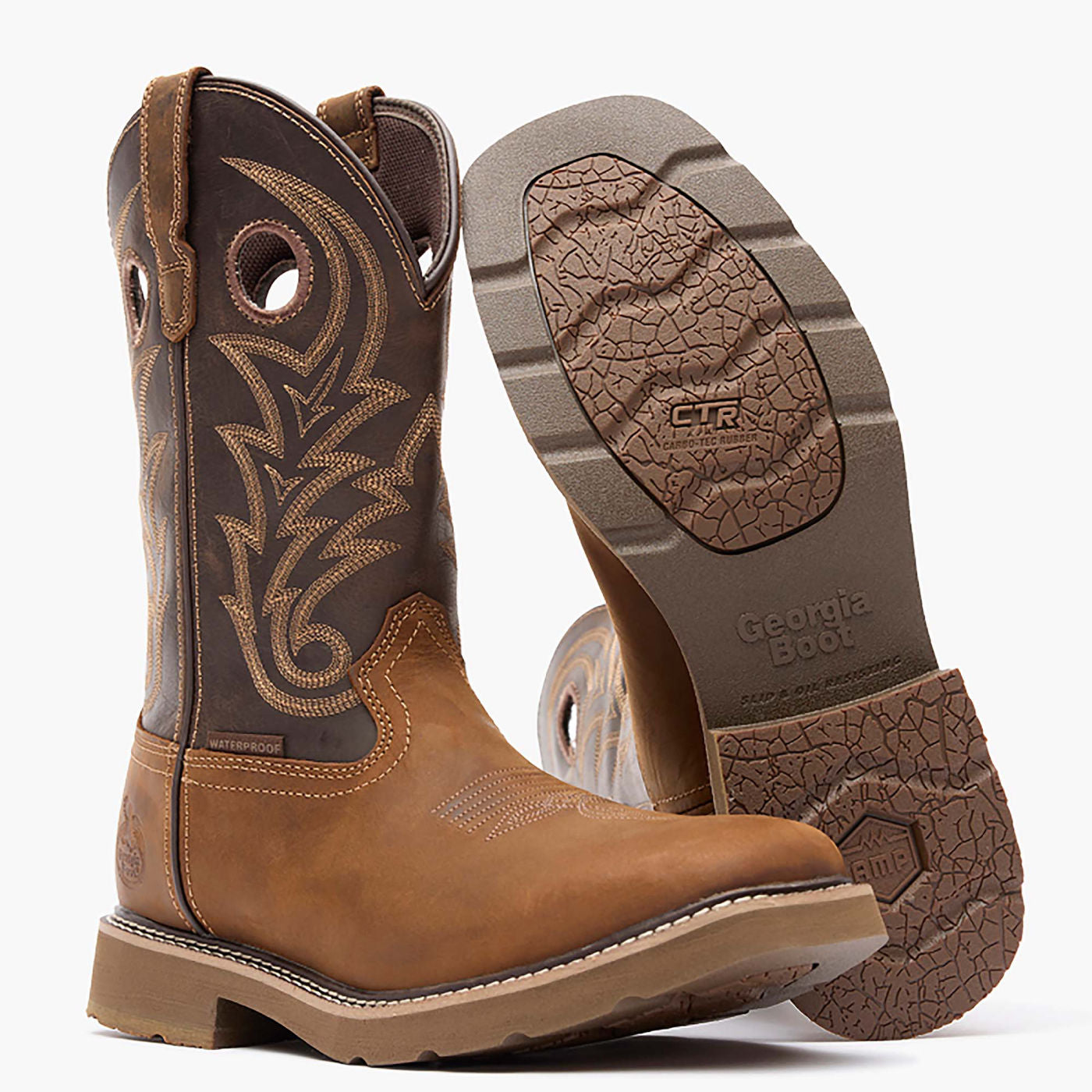 Georgia Boot Core 37 Western 11" Waterproof Pull-On Work Boot