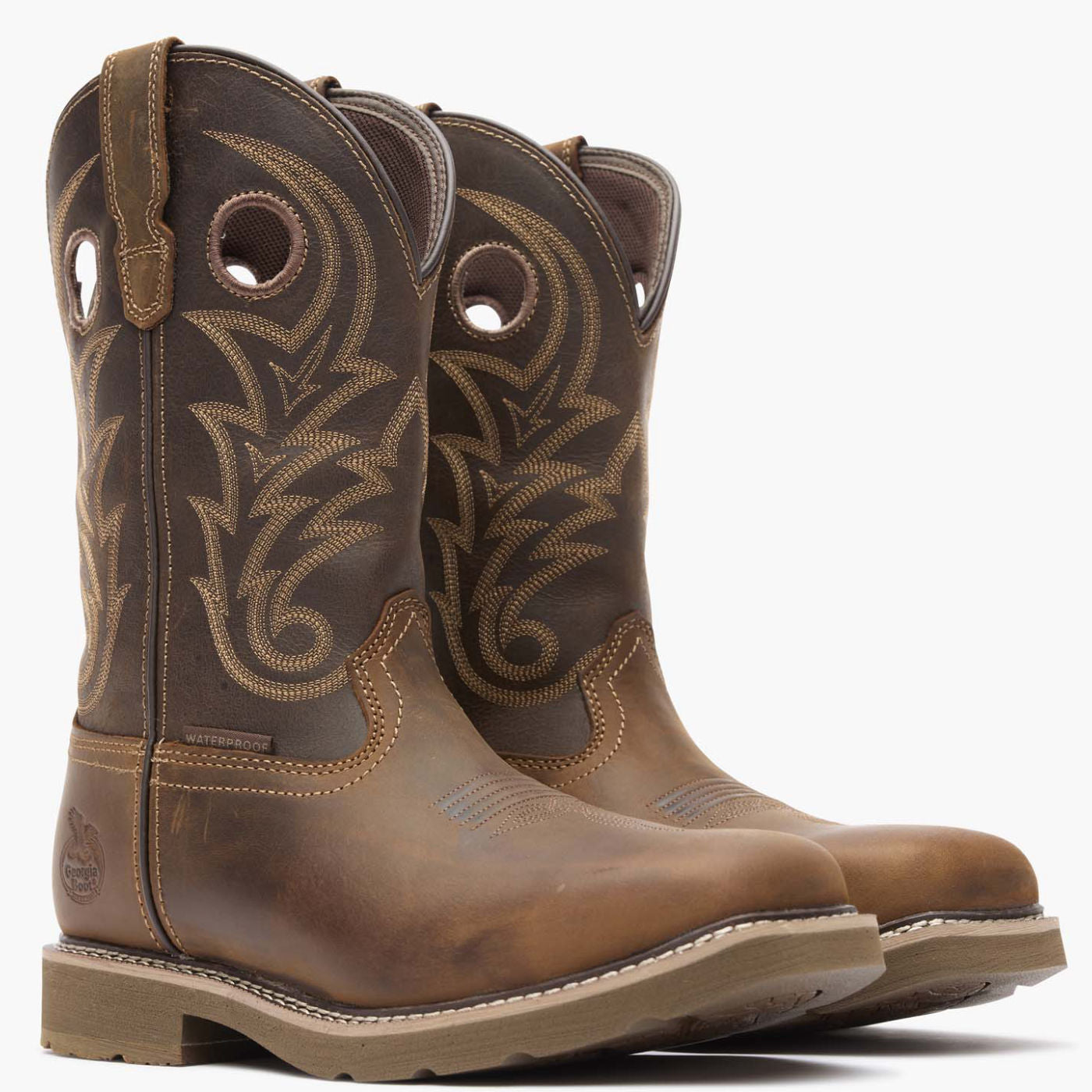 Georgia Boot Core 37 Western 11" Steel Toe Waterproof Pull-On Work Boot