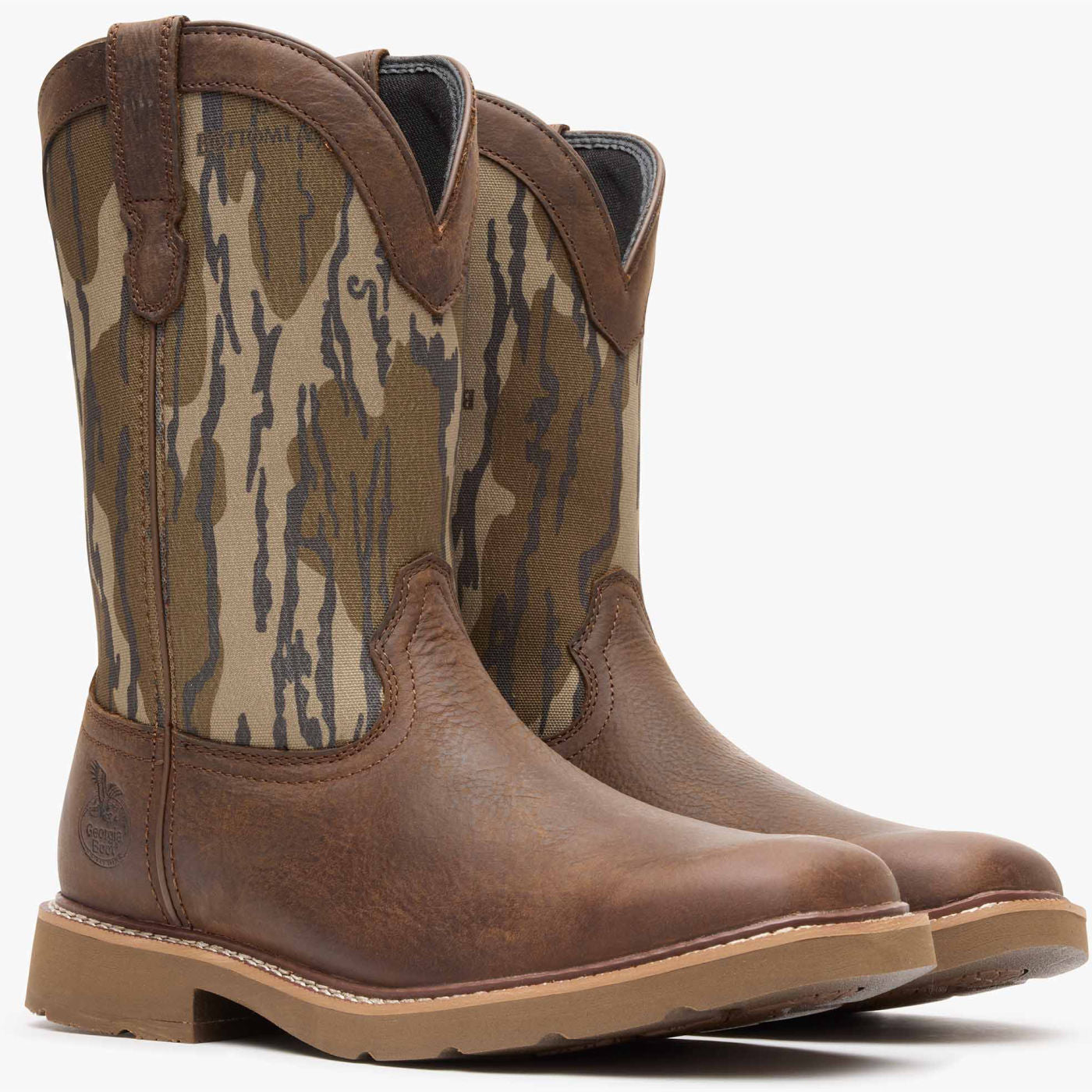 Georgia Boot Core 37 Western 11" Mossy Oak Pull On