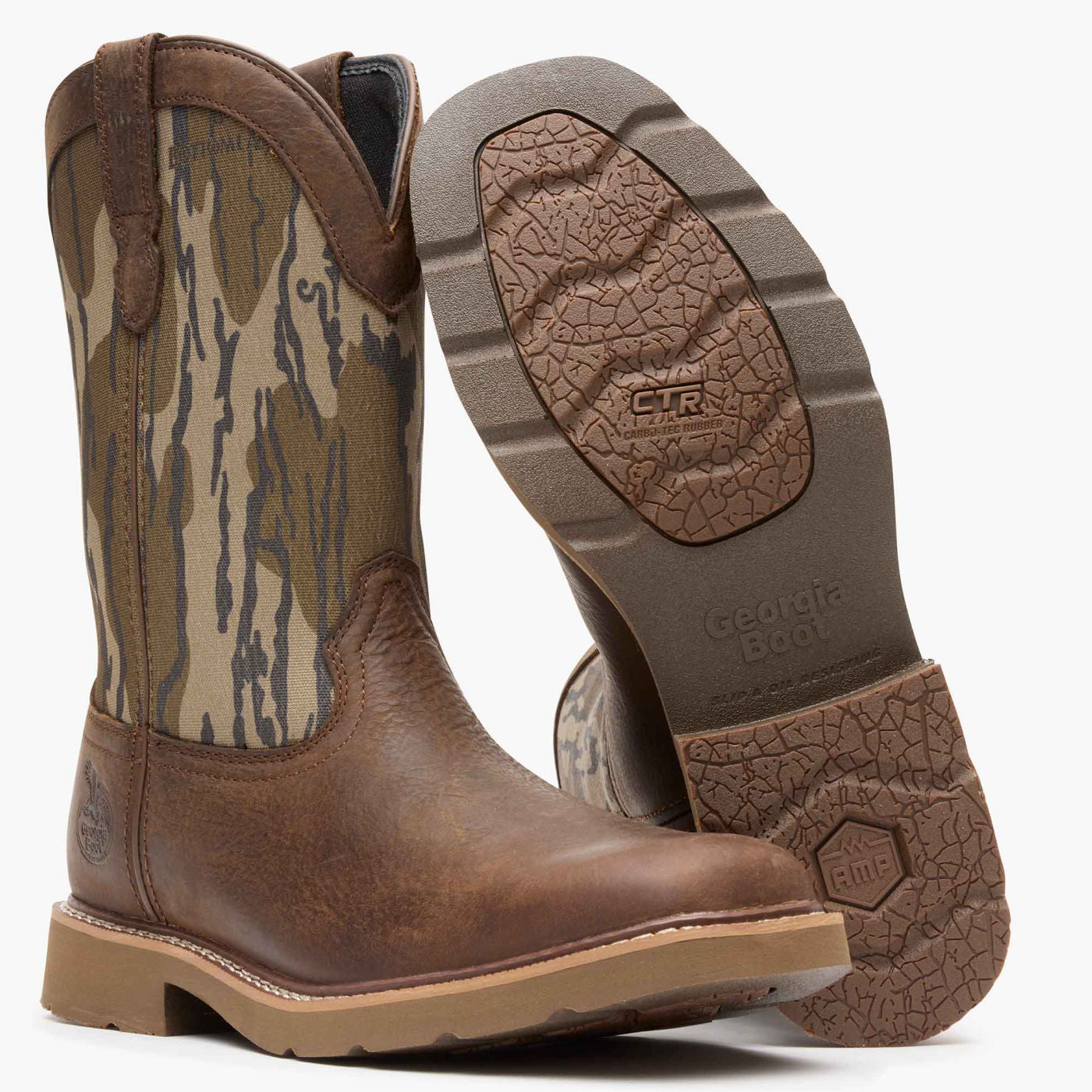 Georgia Boot Core 37 Western 11" Mossy Oak Pull On