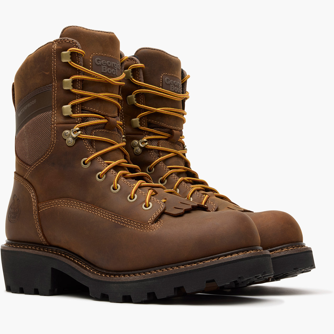 Georgia Boot Core 37 9" Scalloped Heel Waterproof Composite Toe Logger Work Boot