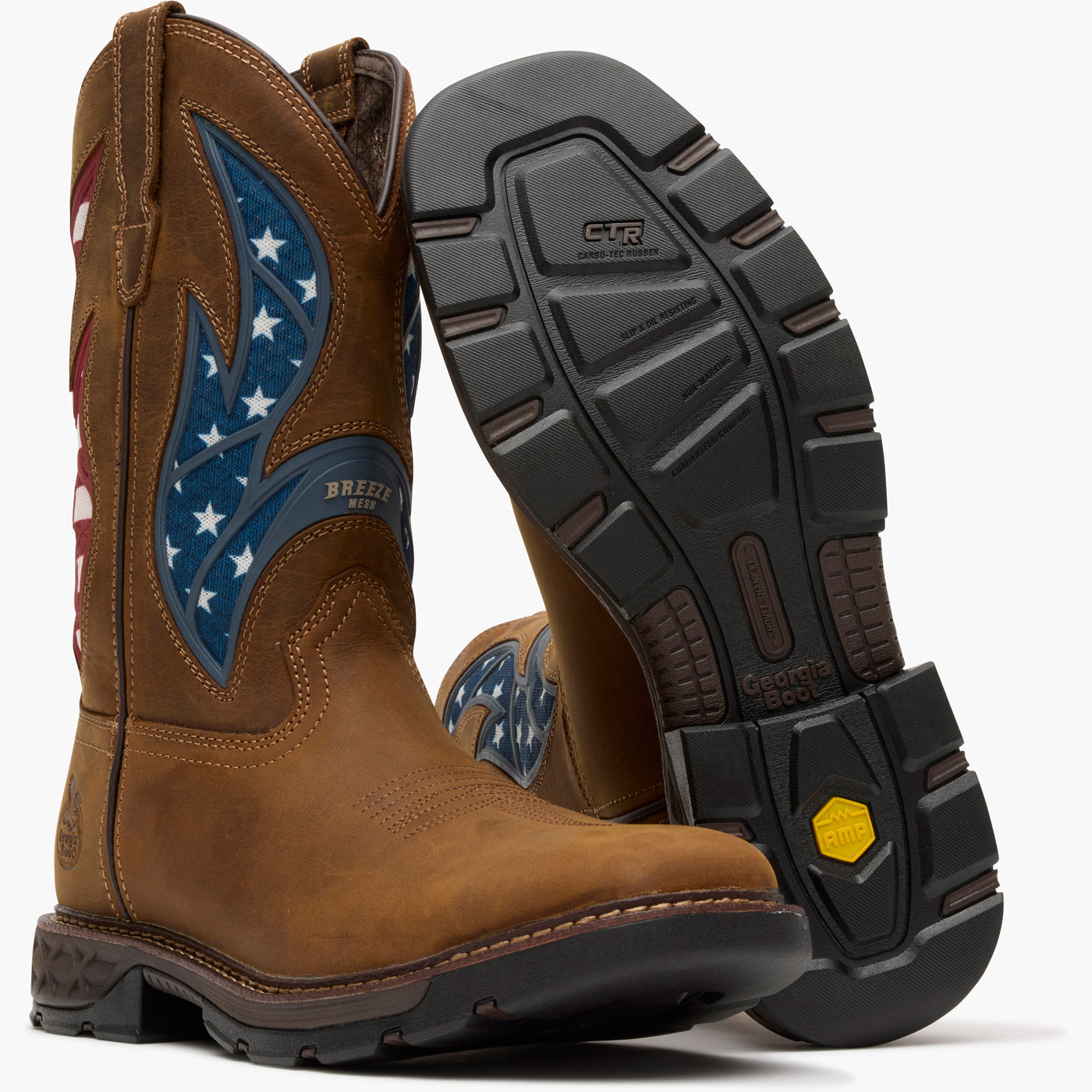 Georgia Boot Carbo-Tec FLX 11" Patriotic Alloy Toe Pull-On Work Boot