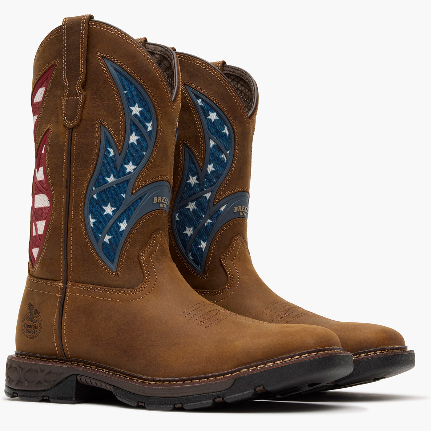 Georgia Boot Carbo-Tec FLX 11" Patriotic Pull-On Work Boot