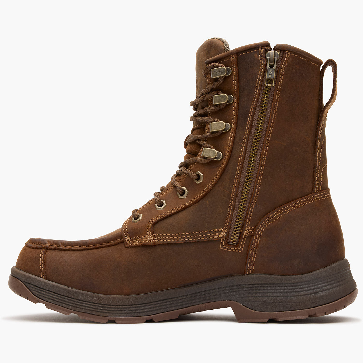 Georgia Boot Athens SuperLyte 8" Waterproof Side-Zip Moc Toe Work Boot