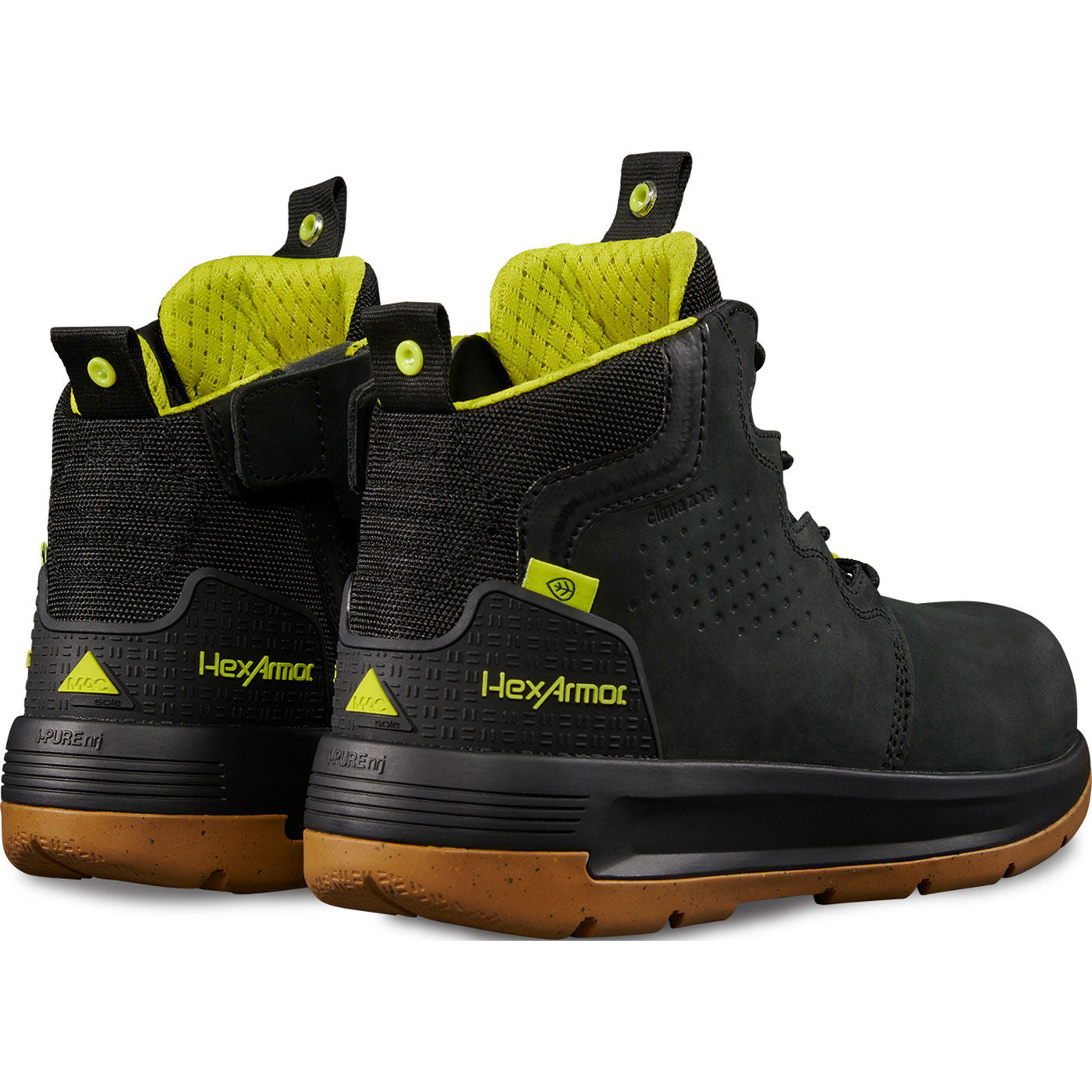 HexArmor Xtend Men's 6-inch Composite Toe Electrical Hazard Side Zip Work Boot - back