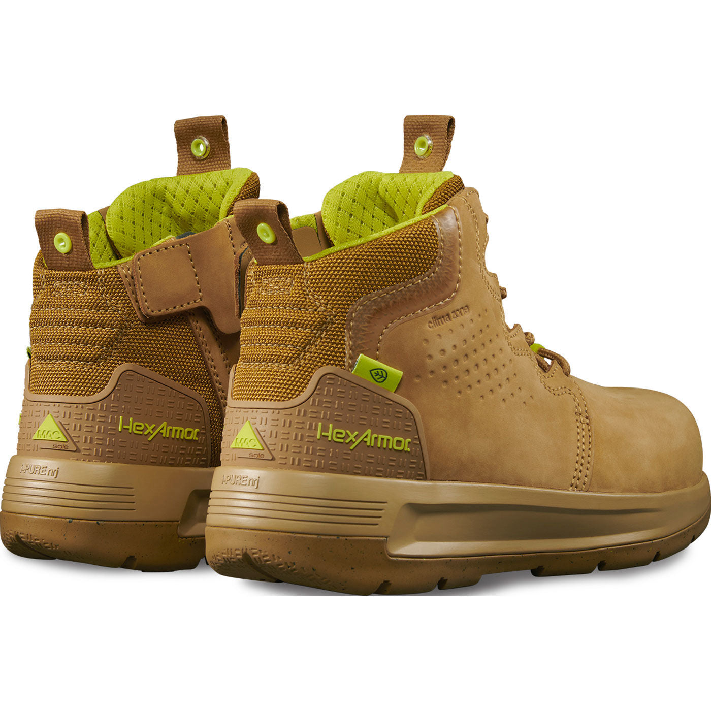 HexArmor Xtend Men's 6-inch Composite Toe Electrical Hazard Side Zip Work Boot - back