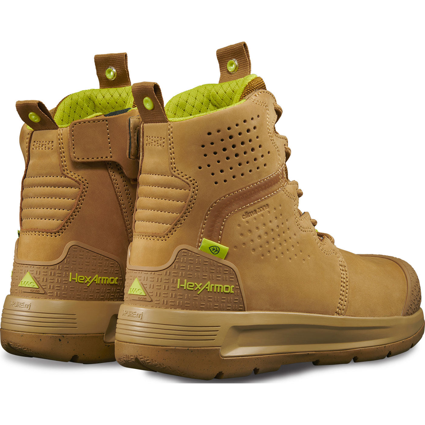 HexArmor Xtend HD Men's 8-inch Composite Toe Electrical Hazard Zipper Work Boot - back