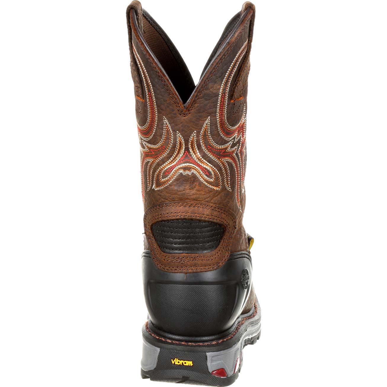 Justin Original Workboots Commander-X5 Driscoll Steel Toe Internal Met Guard Waterproof Western Work Boot - back