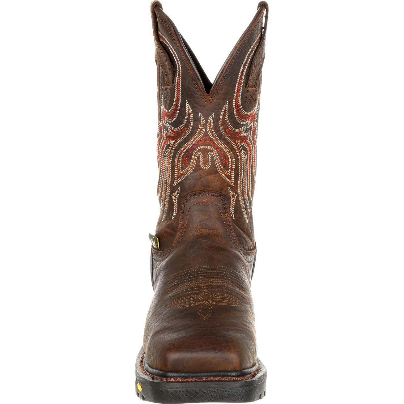 Justin Original Workboots Commander-X5 Driscoll Steel Toe Internal Met Guard Waterproof Western Work Boot - front