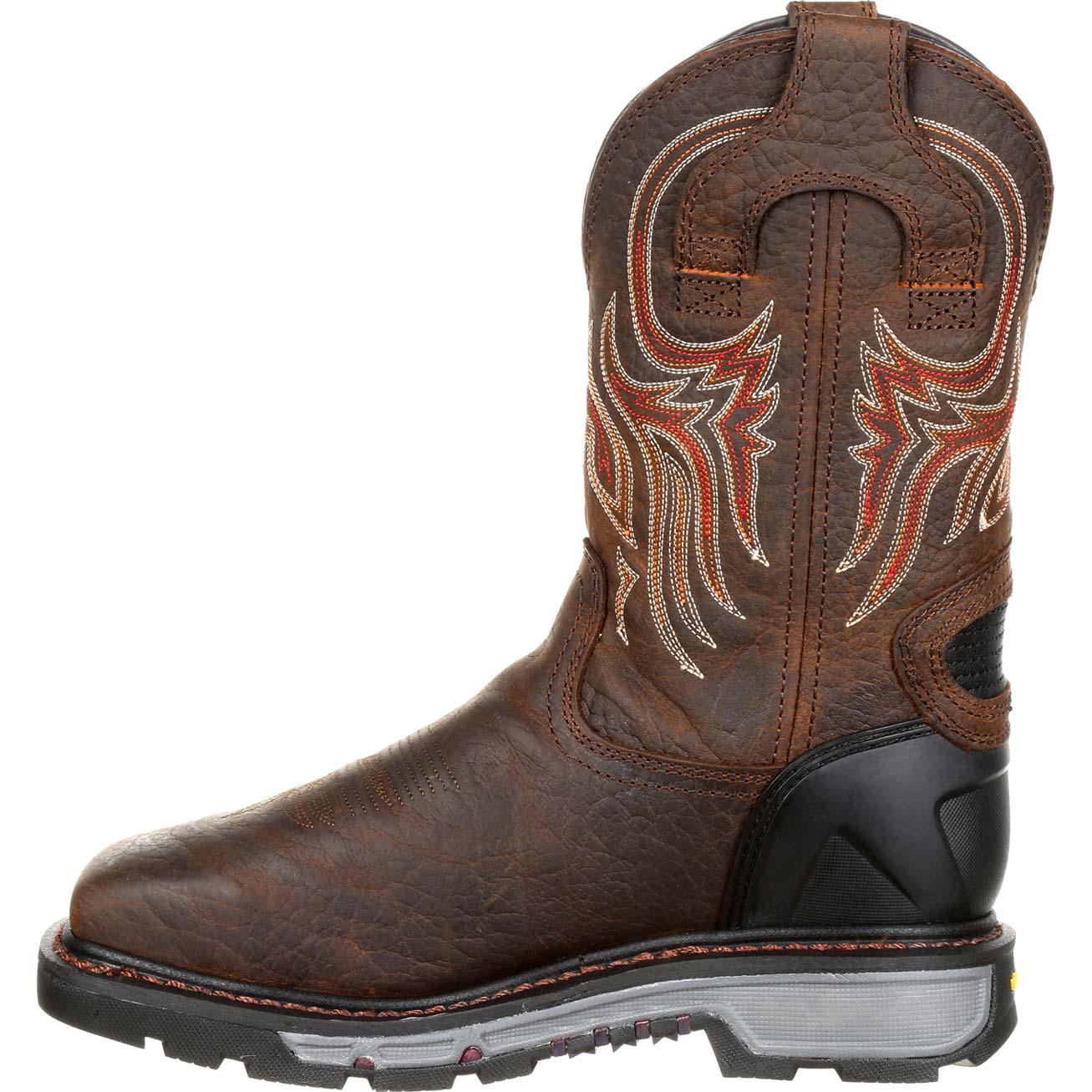 Justin Original Workboots Commander-X5 Driscoll Steel Toe Internal Met Guard Waterproof Western Work Boot - profile