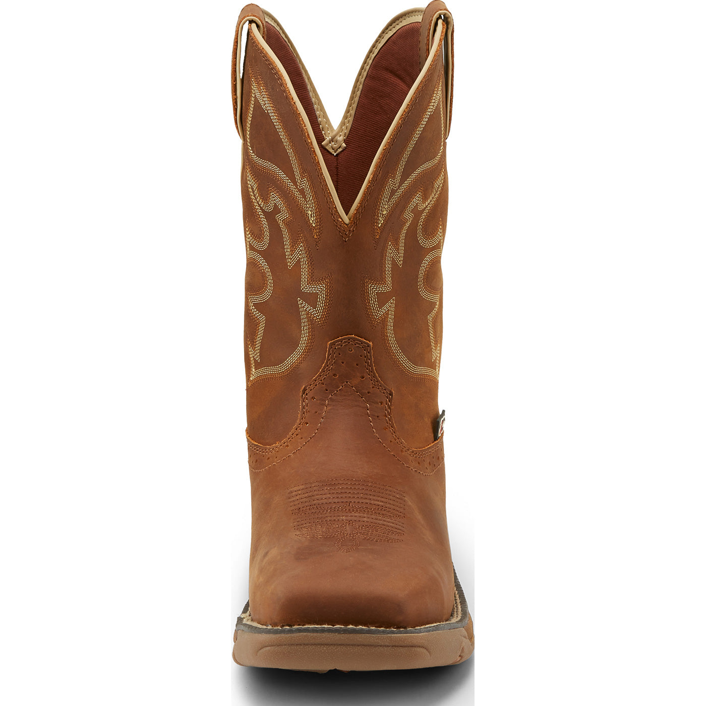 Justin Work Stampede Rush Men's Steel Toe Electrical Hazard Waterproof Pull-on Western Work Boot - front